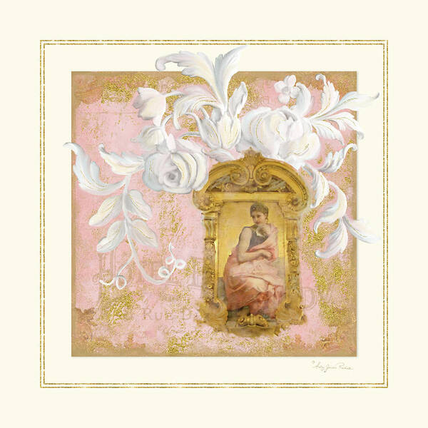 Rococo Art Print featuring the painting Gilded Age II - Baroque Rococo Palace Ceiling Inspired by Audrey Jeanne Roberts