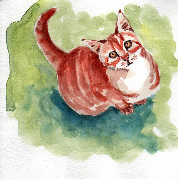  Art Print featuring the painting Ginger tabby 8 by Mimi Boothby