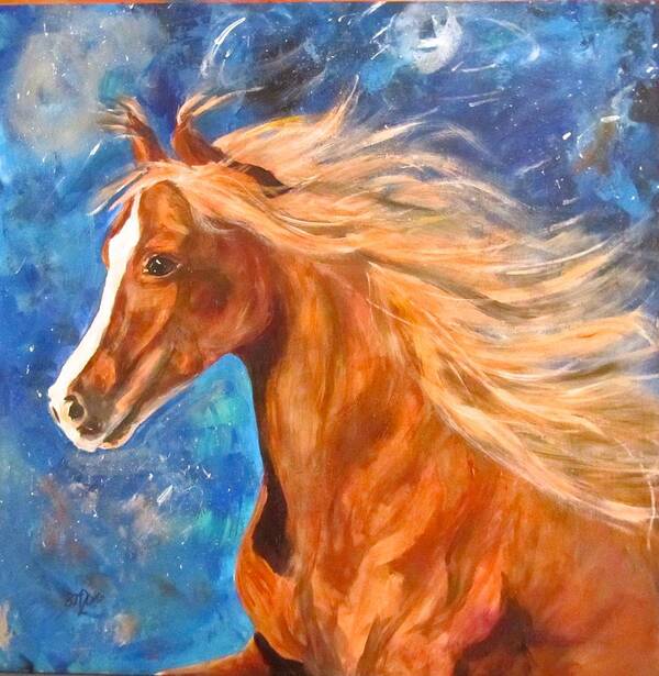Horse Art Print featuring the painting God Speed Janina by Barbara O'Toole