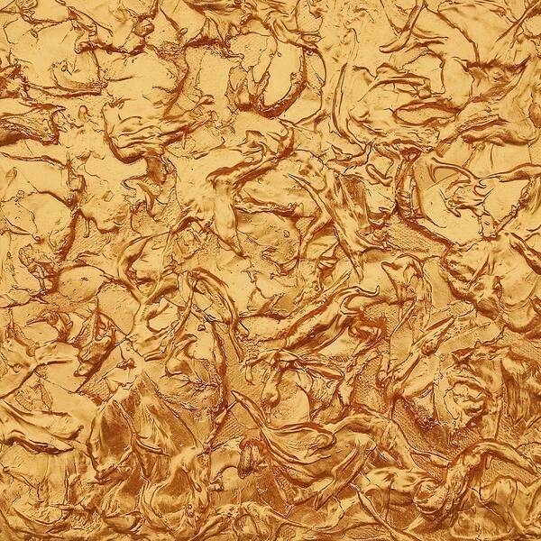 Acrylic Paint Art Print featuring the painting Gold Waves by Alan Casadei