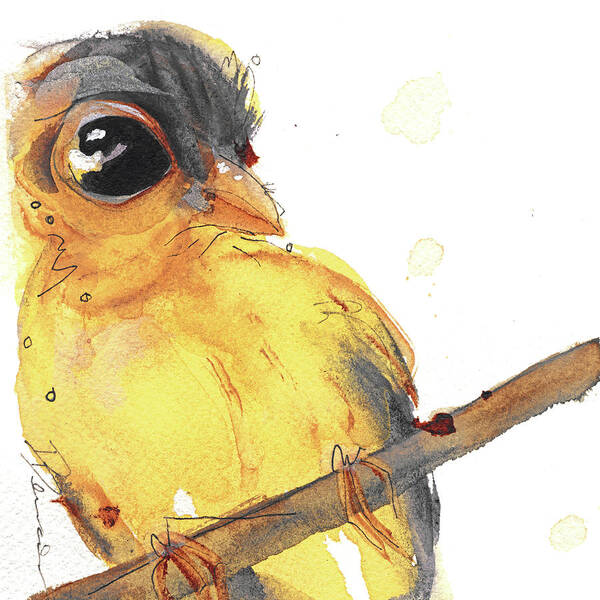 Goldfinch Art Print featuring the painting Goldfinch by Dawn Derman
