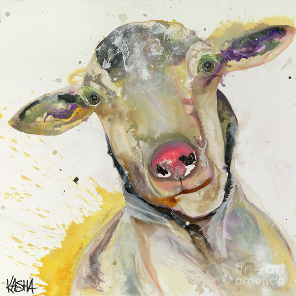 Sheep Art Print featuring the painting Got Wool by Kasha Ritter