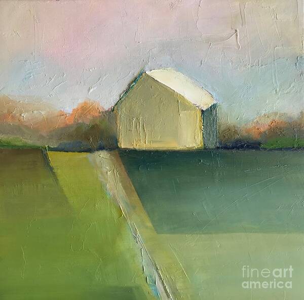 Barn Art Print featuring the painting Green Field by Michelle Abrams
