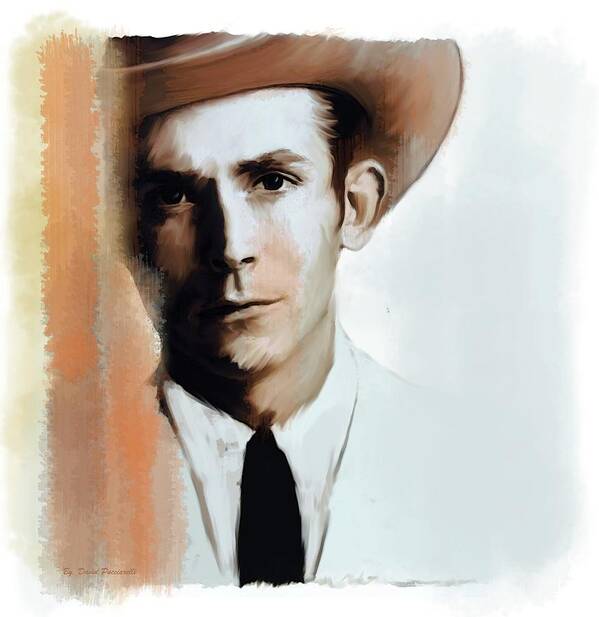 Hank Williams Images Art Print featuring the painting Hank Williams FAITHS FIRE by Iconic Images Art Gallery David Pucciarelli
