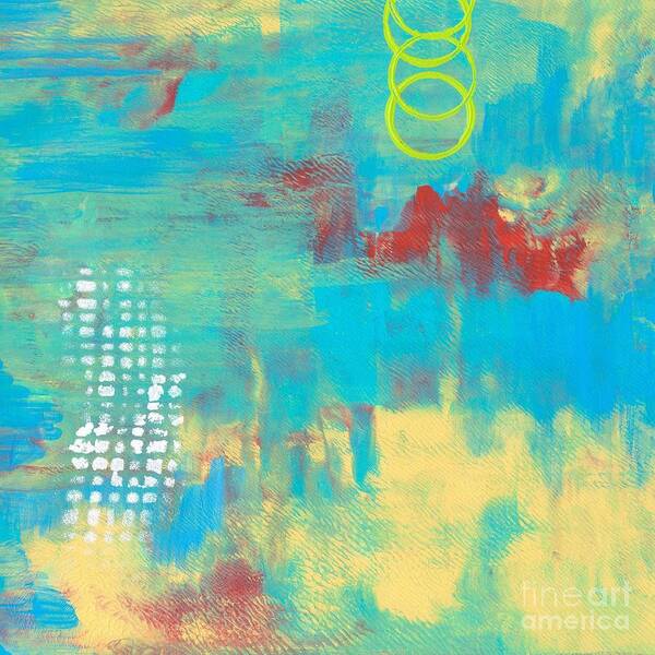 Hao Aiken Art Print featuring the painting HAPPINESS Abstract #1 by Hao Aiken