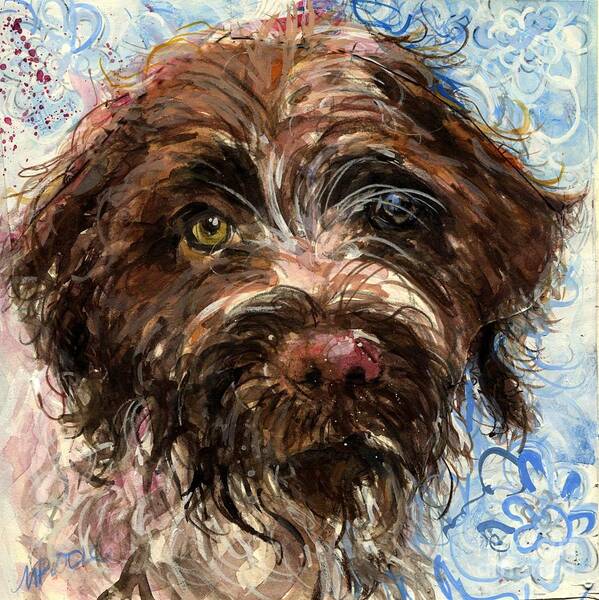 Wirehair Pointed Griffon Art Print featuring the painting Henry by Molly Poole