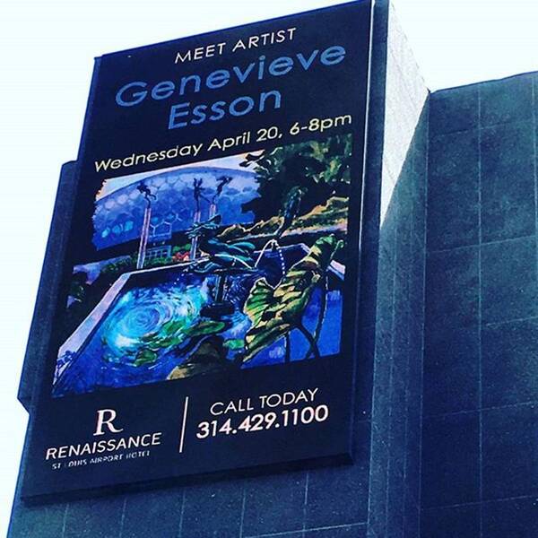 Exhibit Art Print featuring the photograph Here Is The Electronic Billboard by Genevieve Esson