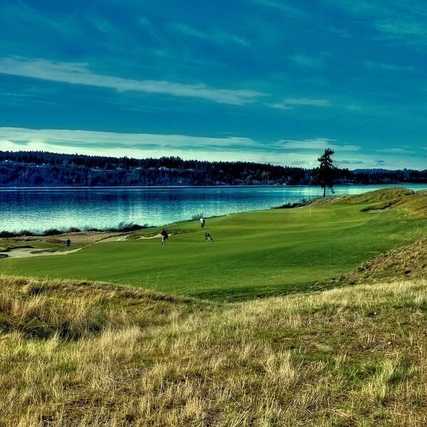 Hole #2 At Chambers Bay Art Print featuring the photograph Hole #2 at Chambers Bay by David Patterson