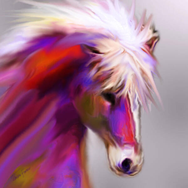 #fineartamerica Art Print featuring the painting Horse True Colors by Jackie Flaten