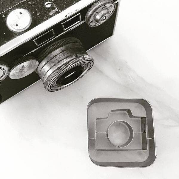 Summer Art Print featuring the photograph Camera Cookie Cutter by Nancy Ingersoll