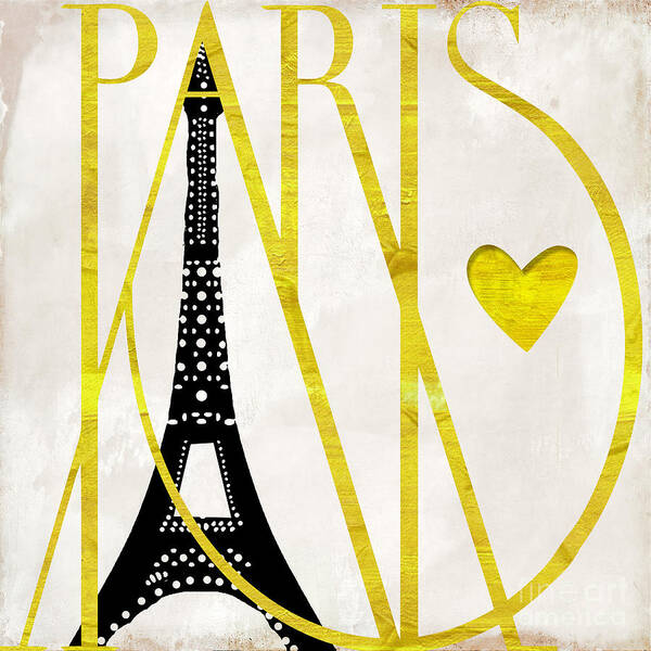 Paris Art Print featuring the painting I Love Paris by Mindy Sommers