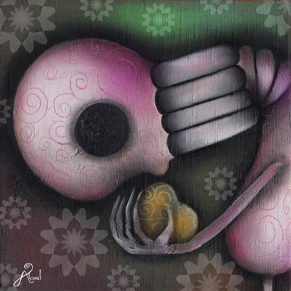 Day Of The Dead Art Print featuring the painting I only have this to give by Abril Andrade