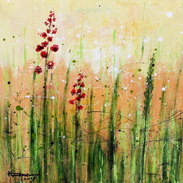 In The Meadow Art Print featuring the painting In the Meadow by Kume Bryant