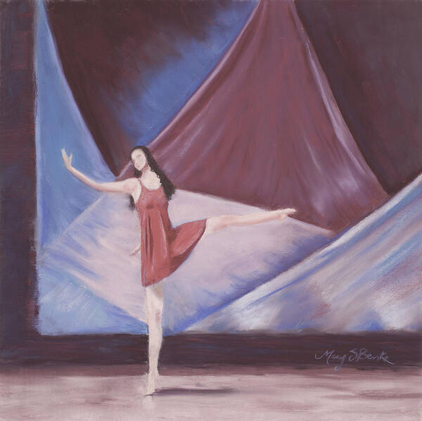 Dancer Art Print featuring the painting In the Spotlight by Mary Benke