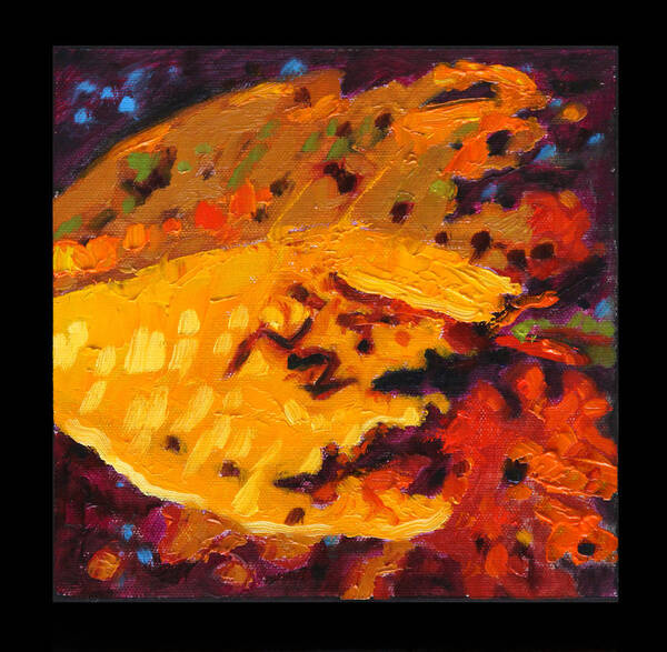 Orange Art Print featuring the painting Indian Summer detail one by John Lautermilch