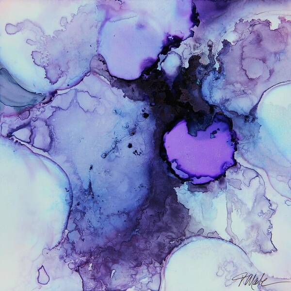 Alcohol Inks Art Print featuring the painting Indigo Dream by Tracy Male