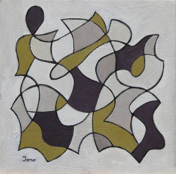 Geometric Art Print featuring the painting Innuendo by Trish Toro