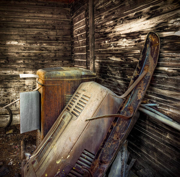 Barn Art Print featuring the photograph Inside Barn by Wayne Sherriff