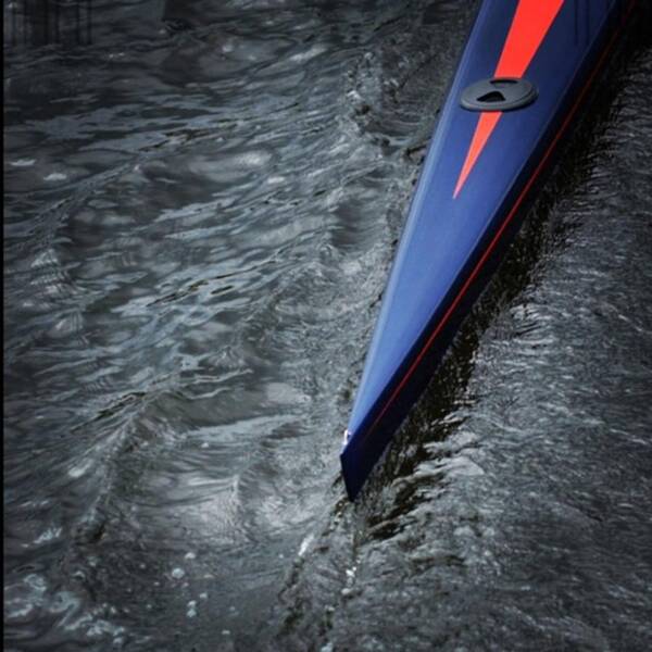 Boat Art Print featuring the photograph Blue Scull at the Regatta by Jason Freedman
