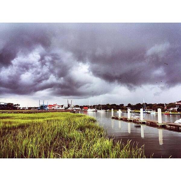 Lowcountry Art Print featuring the photograph It's A Stormy Sunday Here In by Cassandra M Photographer