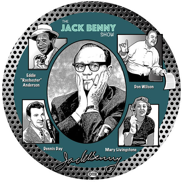 Jack Benny Art Print featuring the digital art Jack Benny Show by Greg Joens