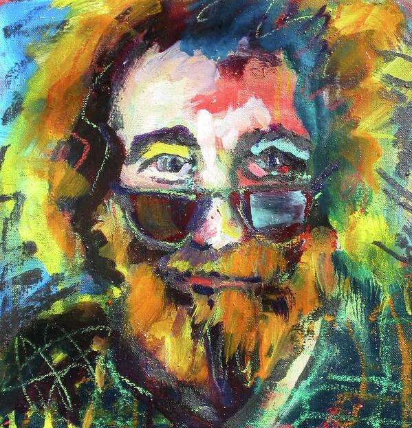 Grateful Dead Art Print featuring the painting Jerry Garcia by Les Leffingwell