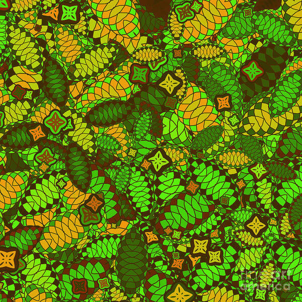 Jungle Boogie Pattern Art Print featuring the digital art Jungle Boogie Pattern by Two Hivelys