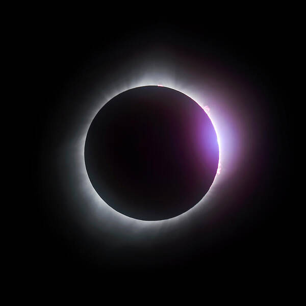 Solar Eclipse Art Print featuring the photograph Just after totality - Solar Eclipse August 21, 2017 by Art Whitton