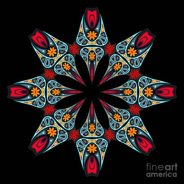 Mandala Art Print featuring the digital art Kali Kato - 06a by Aimelle Ml