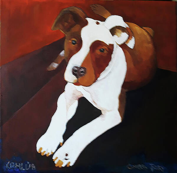 Dog Art Print featuring the painting Kahlua by Gabby Tary