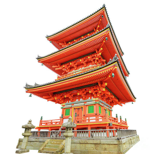 Kyoto Art Print featuring the photograph Kiyomizudera Pagoda Kyoto by Benny Marty