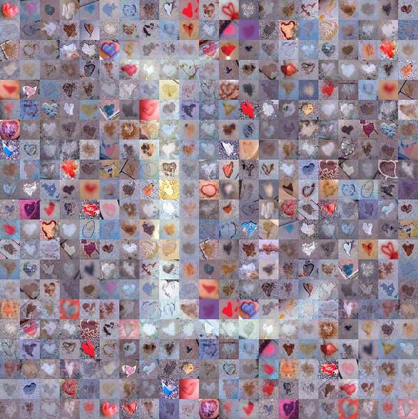 Found Hearts Art Print featuring the digital art L in Confetti by Boy Sees Hearts