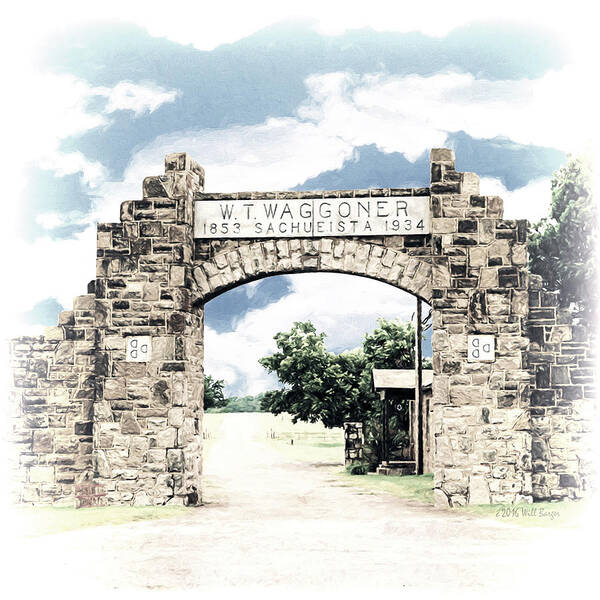 Texas Art Print featuring the painting La Puerta Principal - Main Gate, Nbr 1E by Will Barger