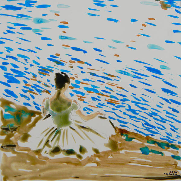 Ballet Art Print featuring the painting La Sylphide by Marwan George Khoury