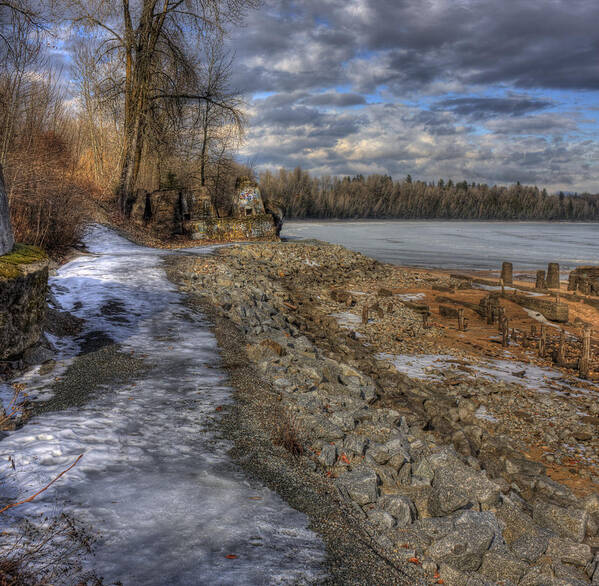Landscape Art Print featuring the photograph Lake Pend d'Oreille at Humbird Ruins by Lee Santa