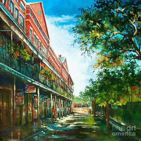 New Orleans Art Art Print featuring the painting Late Afternoon on the Square by Dianne Parks