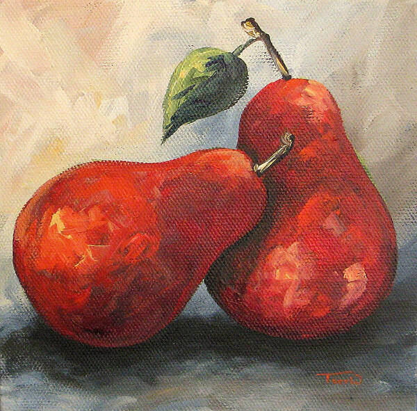 Pear Art Print featuring the painting Lean on Me by Torrie Smiley