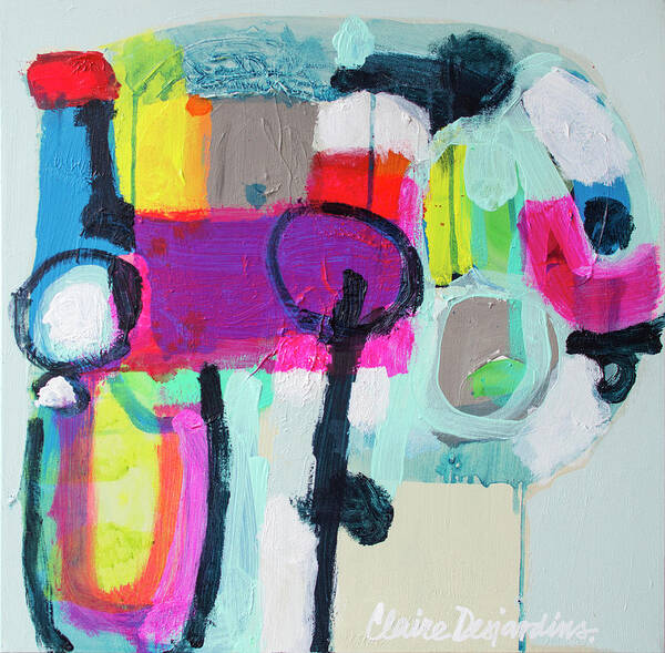 Abstract Art Print featuring the painting Learner's Permit by Claire Desjardins