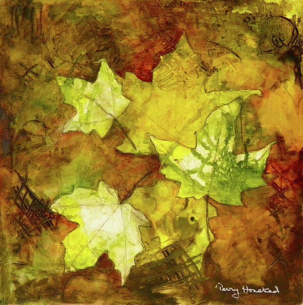 Landscape Art Print featuring the painting Leaves by Terry Honstead
