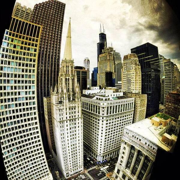 City Art Print featuring the photograph Looking Towards The Southwest And The Sears Tower by Nick Heap