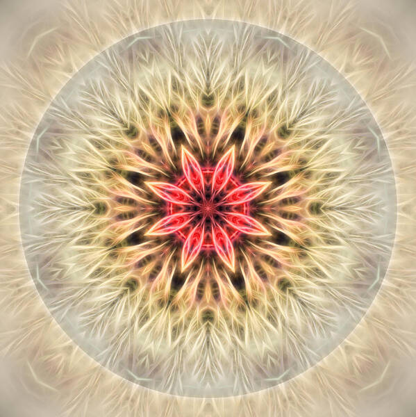 Mandala Art Print featuring the digital art Love From Within Mandala by Beth Sawickie