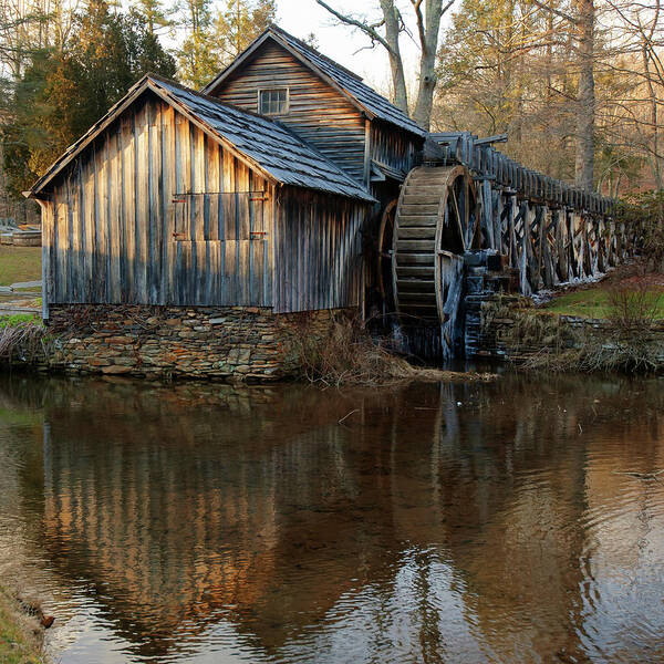 Mabry Mill Art Print featuring the photograph Mabry Mill 1x1 - Virginia Mill by Gregory Ballos