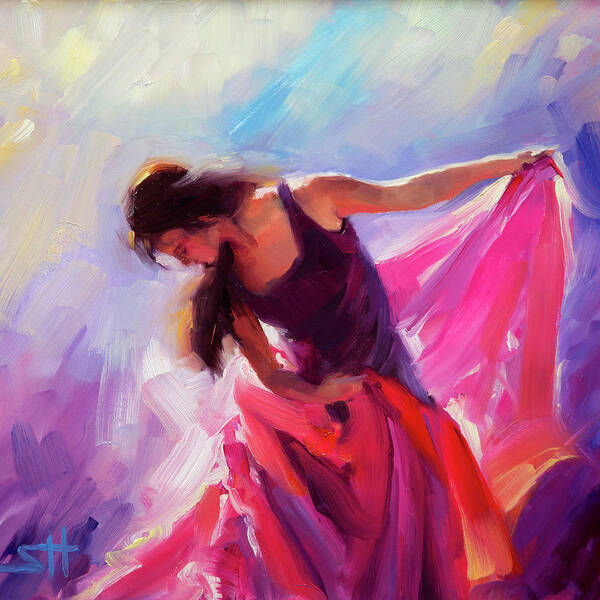 Woman Art Print featuring the painting Magenta by Steve Henderson