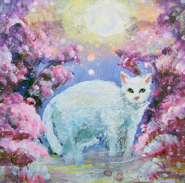Cat Art Print featuring the painting Makia by Ashleigh Dyan Bayer