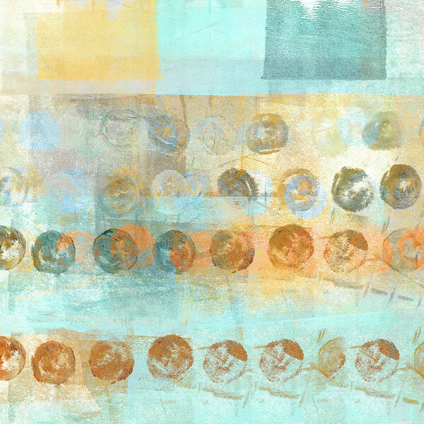Marbles Art Print featuring the mixed media Marbles Found Number 3 by Carol Leigh