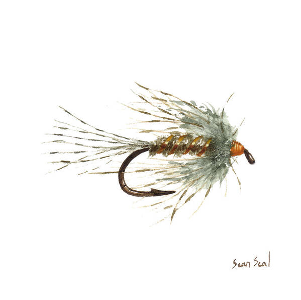 Fishing Art Print featuring the painting March Brown Spider by Sean Seal