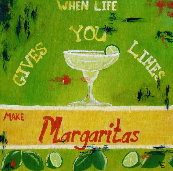 Margaritas Art Print featuring the painting Margaritas by Amanda Clark