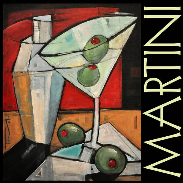 Beverage Art Print featuring the painting Martini Poster by Tim Nyberg