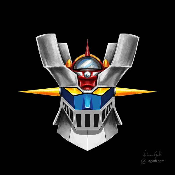 Sci-fi Art Print featuring the digital art Mazinger Z by Andrea Gatti