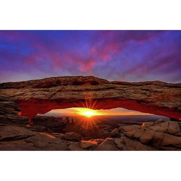 Beautiful Art Print featuring the photograph Mesa Arch At Sunrise.
#amazing #sun by Michael Ash